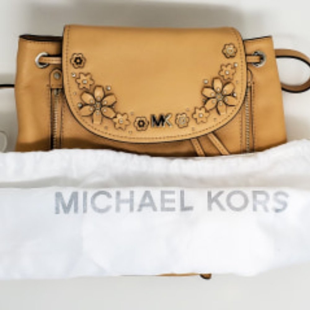 Michael Kors Tan Leather Backpack Purse